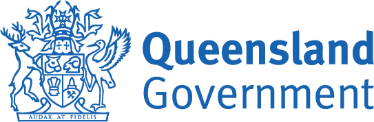Queensland Government logo in blue